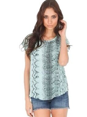 Joie 100% Silk Snake Print Blouse | Size Medium